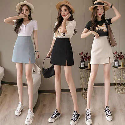 Chân váy chữ A ngắn lưng cao có quần lót trong - Màu Đen Trắng -Mặc đi làm Công sở - Đi học - Đi chơi - Phối đồ Max xinh | Tiki