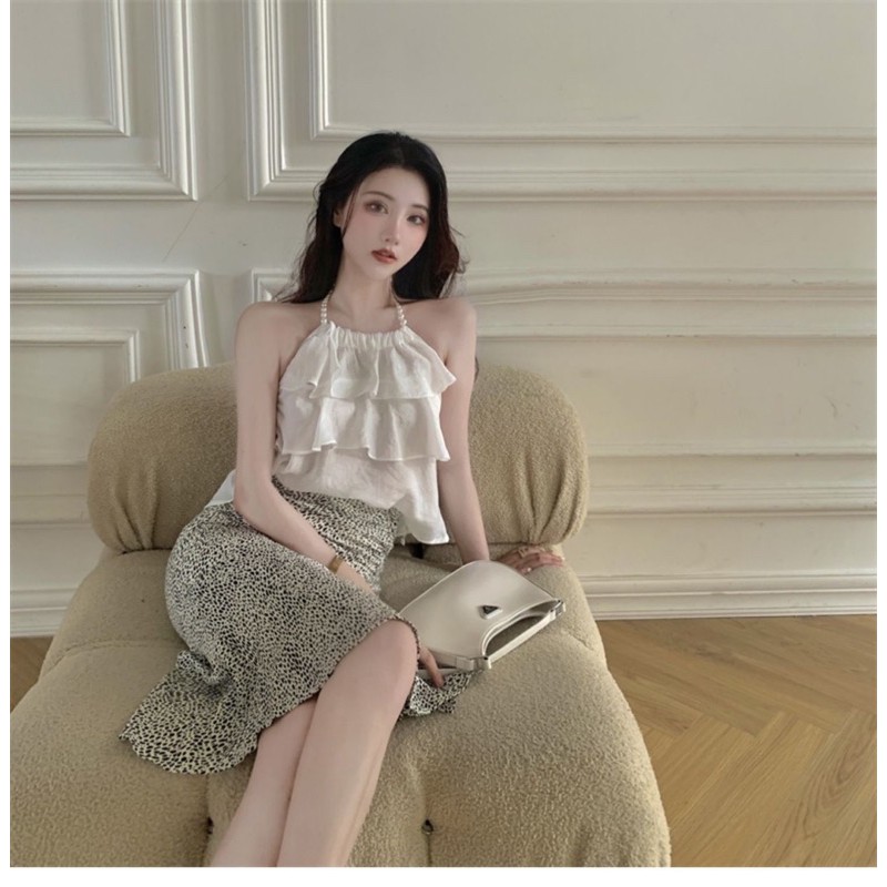 Sét áo cổ yếm mix chân váy đuôi cá xẻ sang chảnh | Shopee Việt Nam