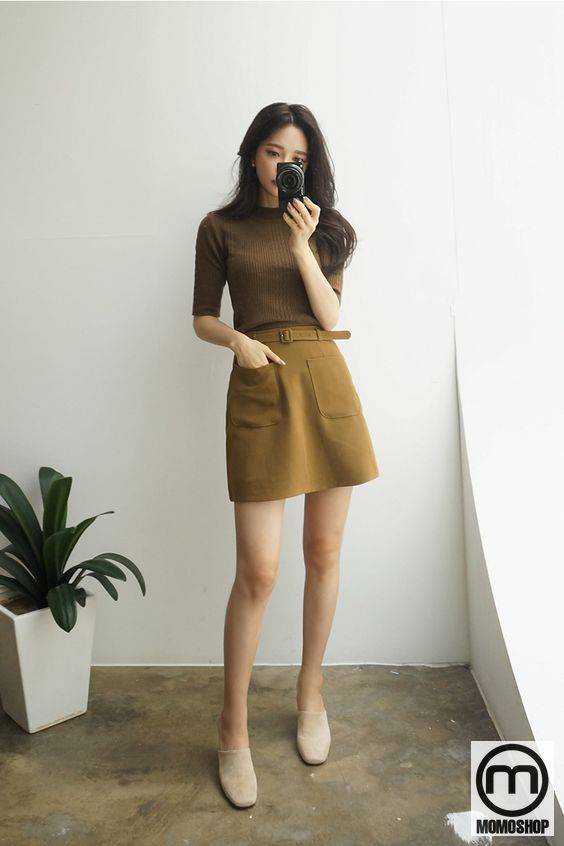 Ý tưởng&quot; Mix Đồ Với Chân Váy Chữ A với 14 cách đơn giản