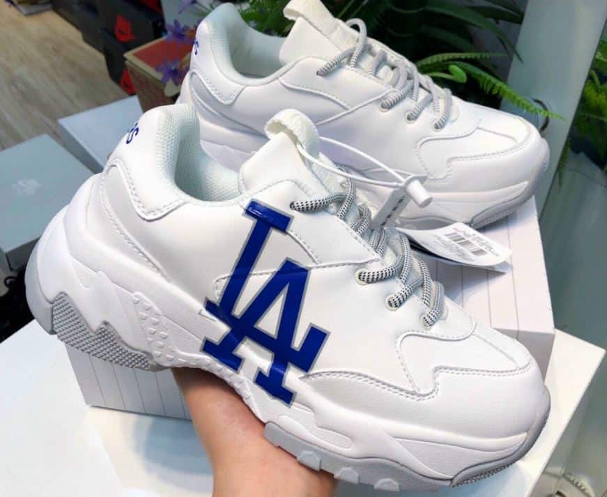 Giày Mlb Big Ball Chunky A La Dodgers White Blue Rep 1:1