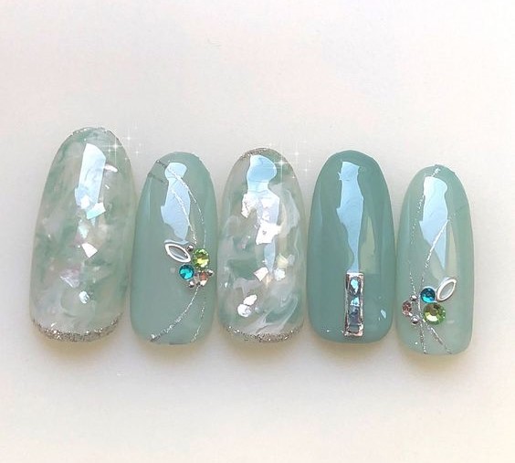 mẫu nail xà cừ xinh xuất sắc