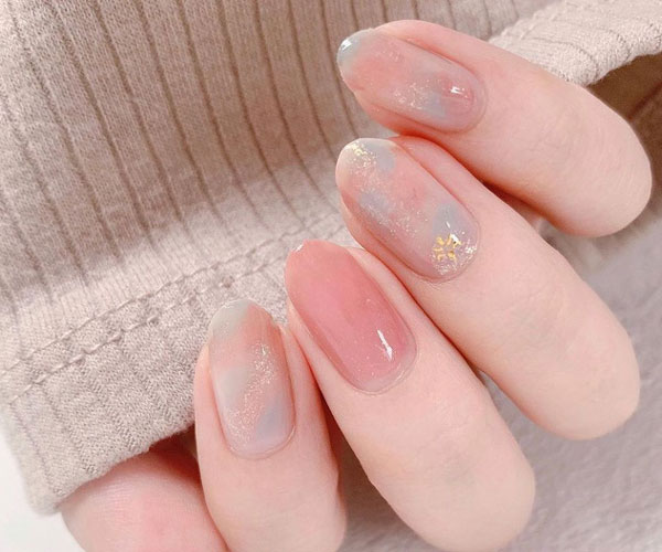 Nail thạch cam cute