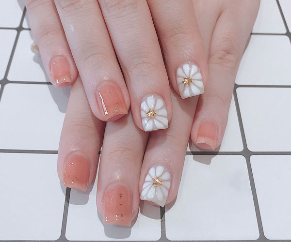 Nail thạch cam đẹp