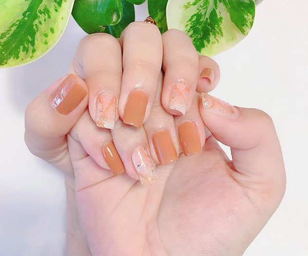 Nail thạch cam xinh