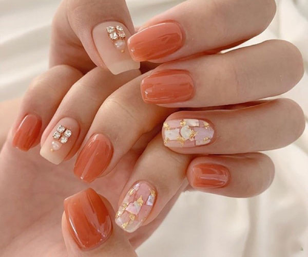 Nail thạch cam