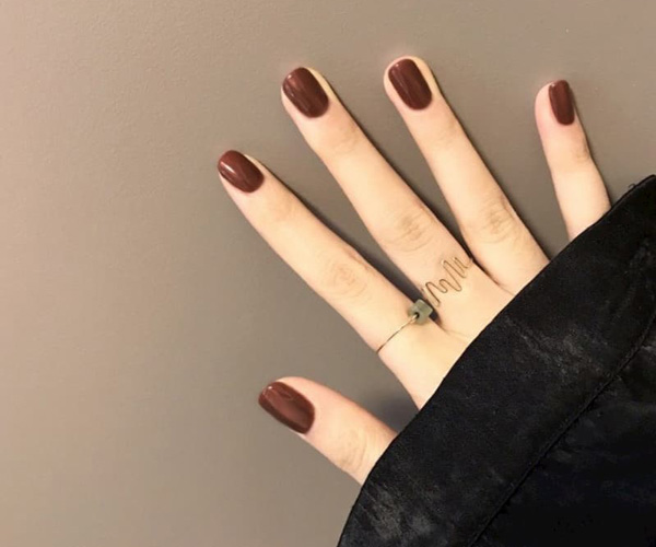 Nail thạch nâu cute