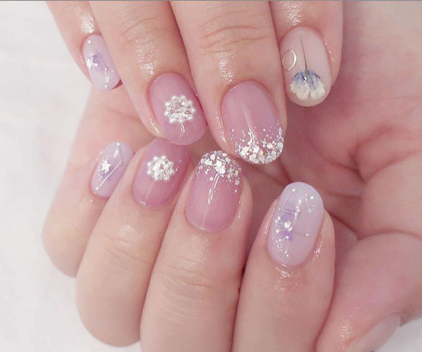 Nail thạch tím đẹp