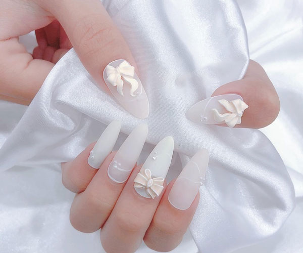 Nail thạch trắng đẹp
