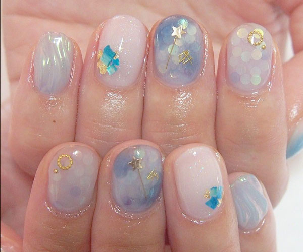 Nail thạch xanh đẹp