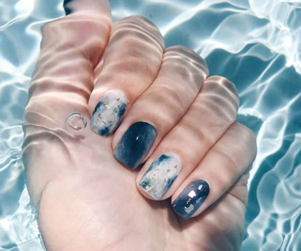Nail thạch xanh độc đáo