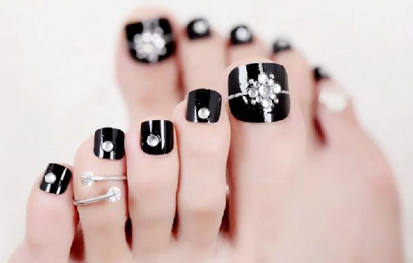 nail xà cừ chân