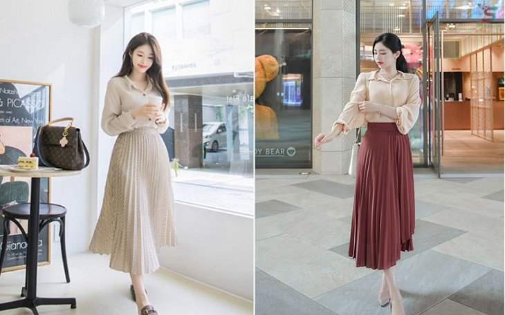 Cập nhật 10+ mẫu váy xoè xếp ly liền thân dành cho các nàng