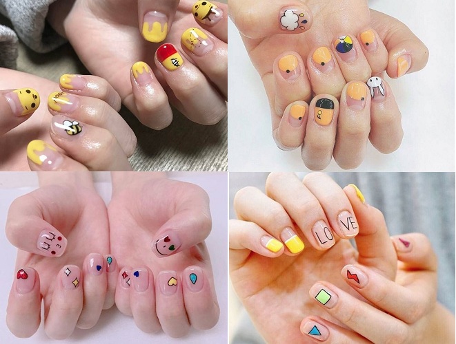 4 kiểu móng tay vẽ hình đáng yêu