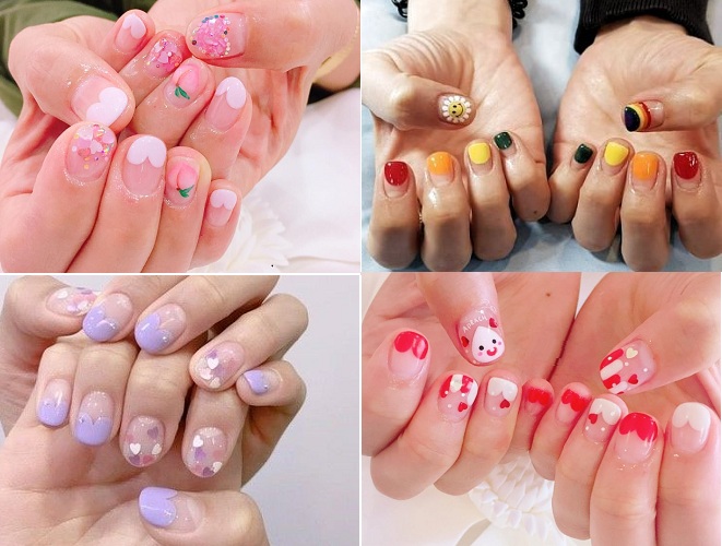4 kiểu móng tay vẽ nửa móng nổi bật