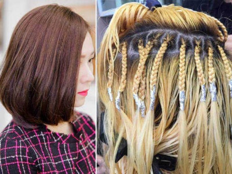 Tết phần chân tóc để giúp tóc được phồng lên đẹp hơn