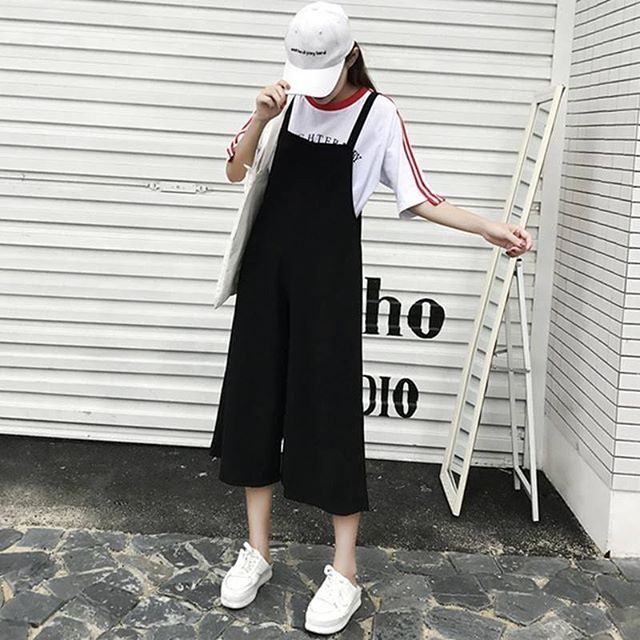 HCM]Quần Yếm Ống Rộng Ulzzang | Lazada.vn