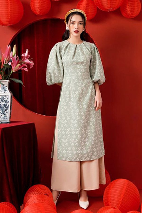 Áo dài cách tân nữ đẹp bê quả cưới, đi lễ, chơi tết