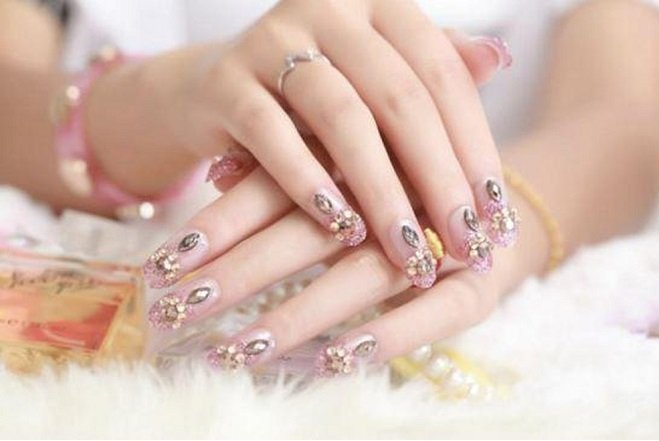 bộ nail đính đá kim tuyến