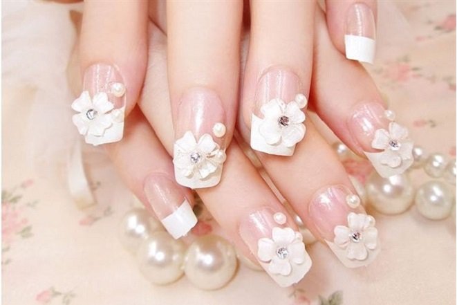 bộ nail đính đá nổi