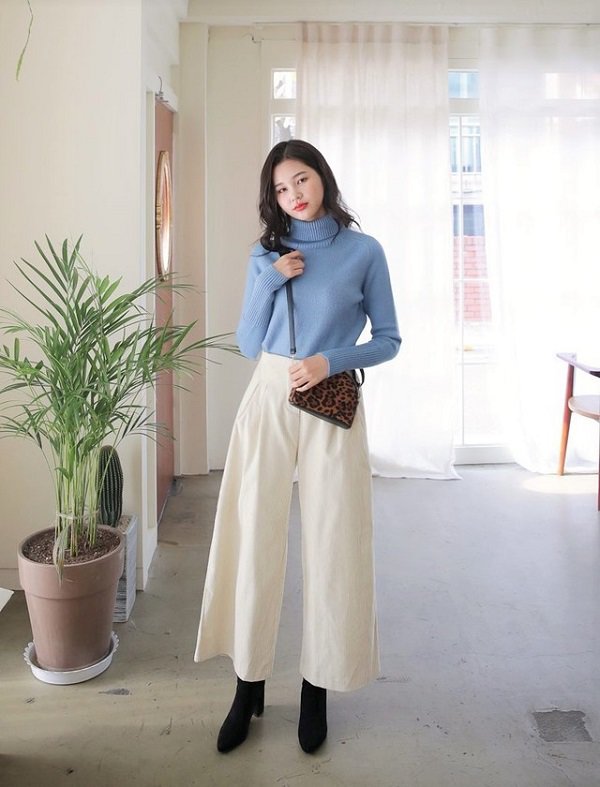 Công thức phối đồ chuẩn xinh với chiếc áo len cổ lọ