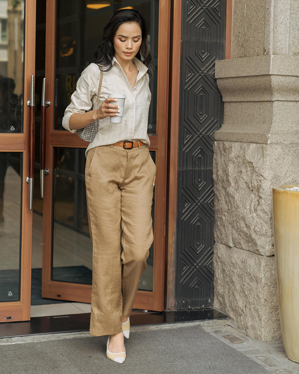Quần Linen Vàng Back To Work – GOSUMO.VN