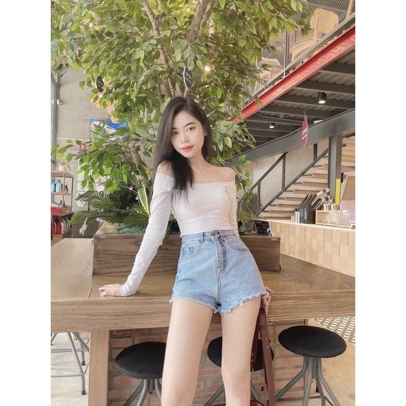 quần short jean nữ,quần bò nữ cạp cao,quần sooc jean nữ cạp cao giá cạnh tranh