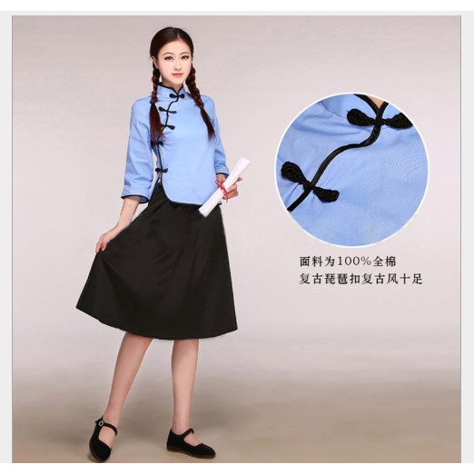 Trang phục truyền thống nữ sinh Trung Hoa thời dân quốc | Shopee Việt Nam