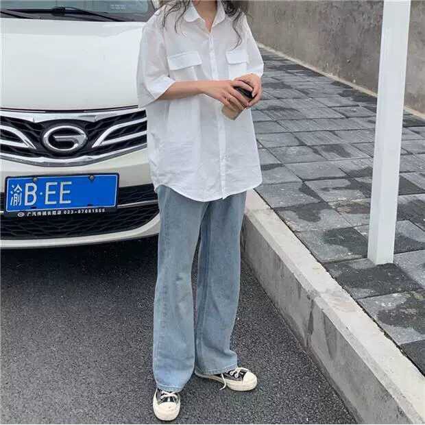 Mã FAMARAL2 giảm 10K đơn 50K] Áo Sơ Mi Trơn Cộc Tay 🦋 Áo Túi Hộp Dáng Thụng Unisex Nam Nữ 4 Màu 🦋 | Shopee Việt Nam