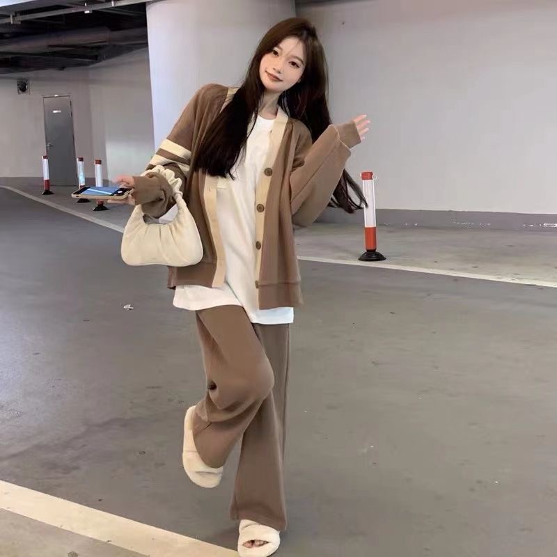 Mua Sét Áo Cardigan Quần Ống Suông đệt kim có ảnh thật giá rẻ nhất | TecKi.Vn