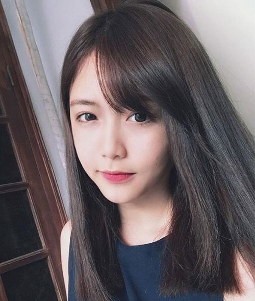 kiểu tóc ngang lưng cho mặt dài