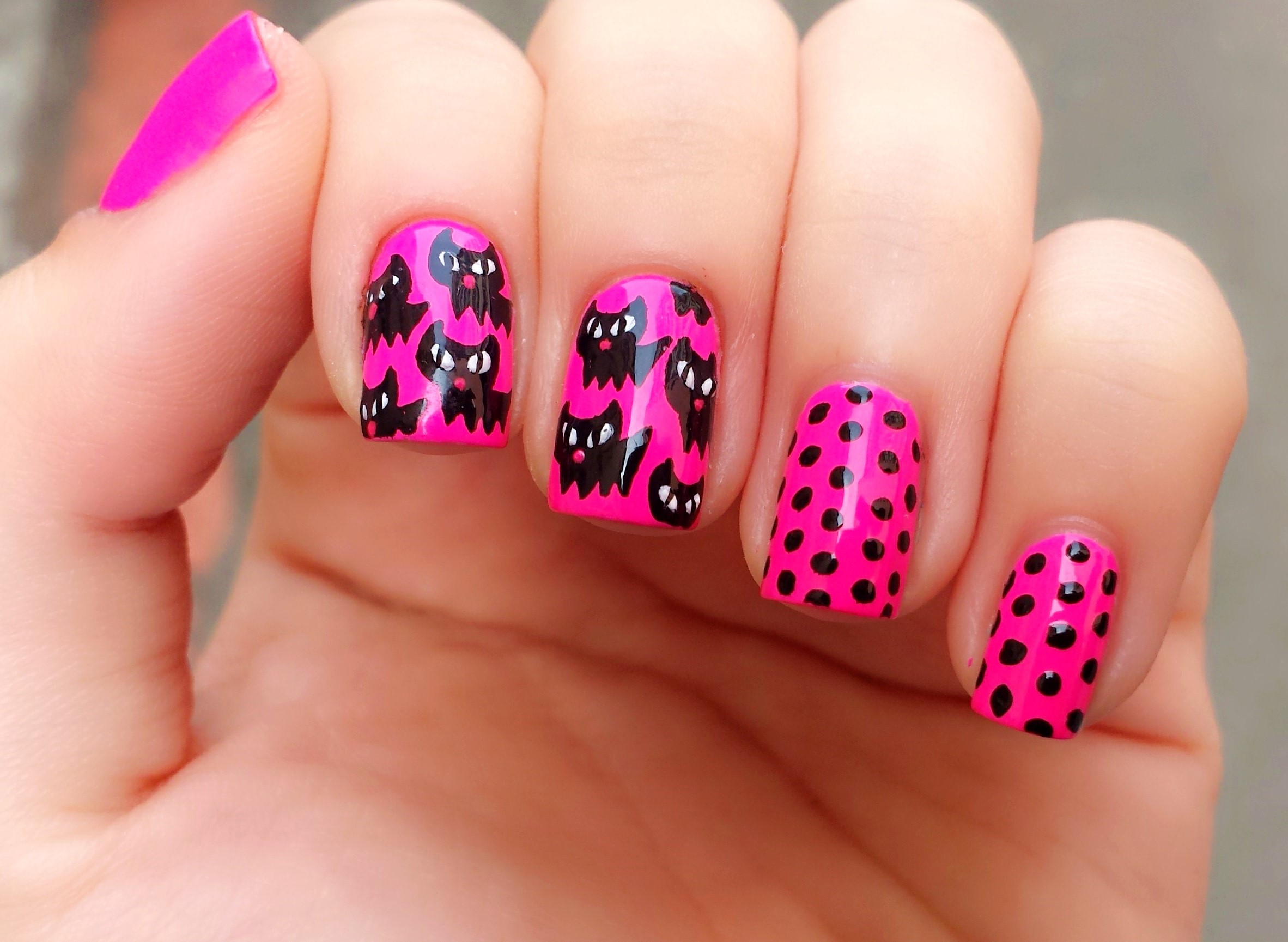 mẫu nail hình thú siêu đáng yêu