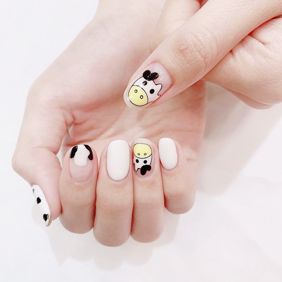 mẫu nail hình thú siêu dễ thương