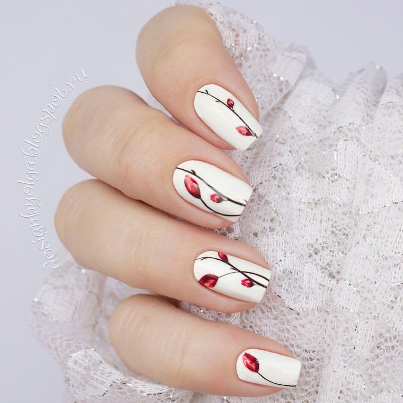 Mẫu nail màu trắng đẹp, thanh lịch và tinh tế