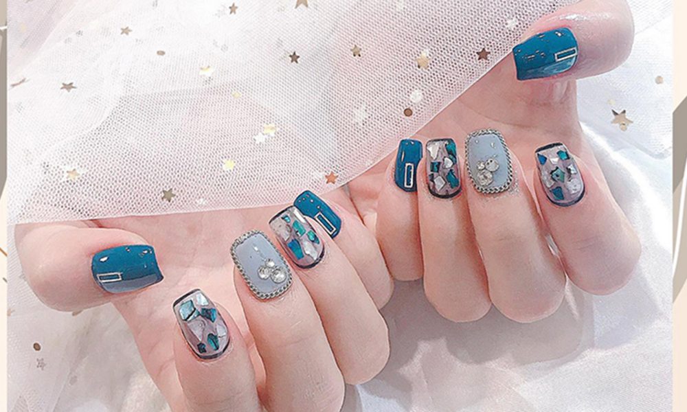 Mẫu nail xanh dương cho mùa hè đẹp nhất