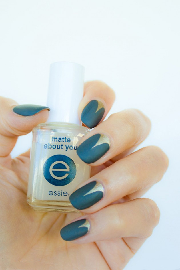 Mẫu nail xanh dương nhạt basic