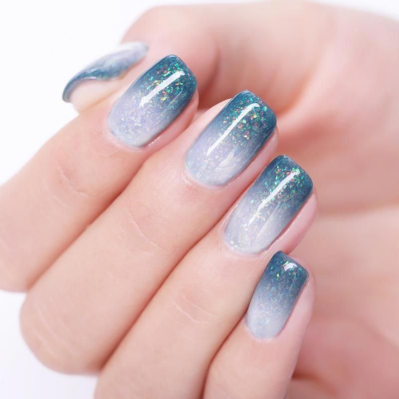 Mẫu nail xanh dương ombre đẹp nhất