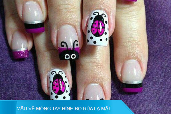 mẫu vẽ móng tay hình bọ rùa lạ mắt