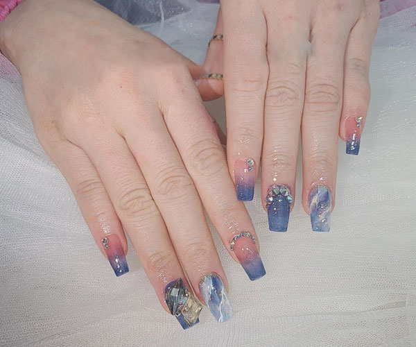nail ẩn hoa khô sơn thạch độc đáo