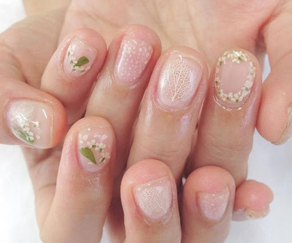 nail ẩn hoa khô sơn thạch tinh tế