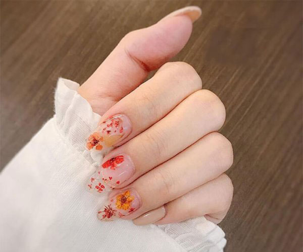 nail ẩn hoa khô sơn thạch xinh