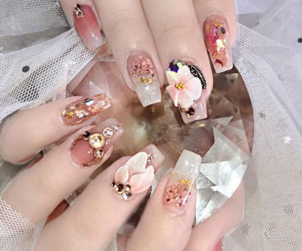 nail ẩn hoa khô sơn thạch