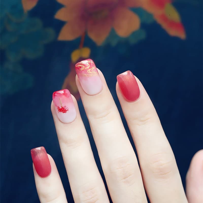 Mẫu nail hoa bỉ ngạn mang nỗi buồn và sự lưu luyến day dứt không rời