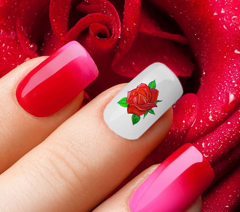 Nail hoa hồng thơm ngát quyến rũ