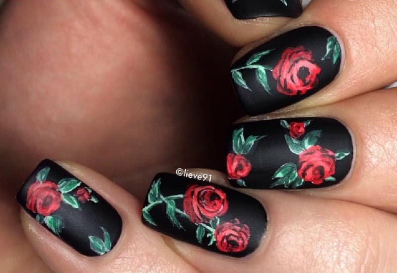 Nail hoa hồng thơm ngát quyến rũ