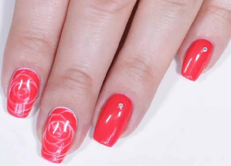Nail hoa hồng thơm ngát quyến rũ