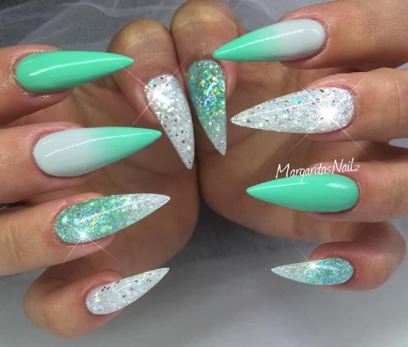 Nail móng nhọn Ombre đẹp mắt