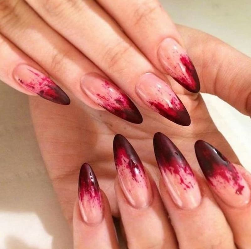 Nail móng nhọn Ombre đẹp mắt