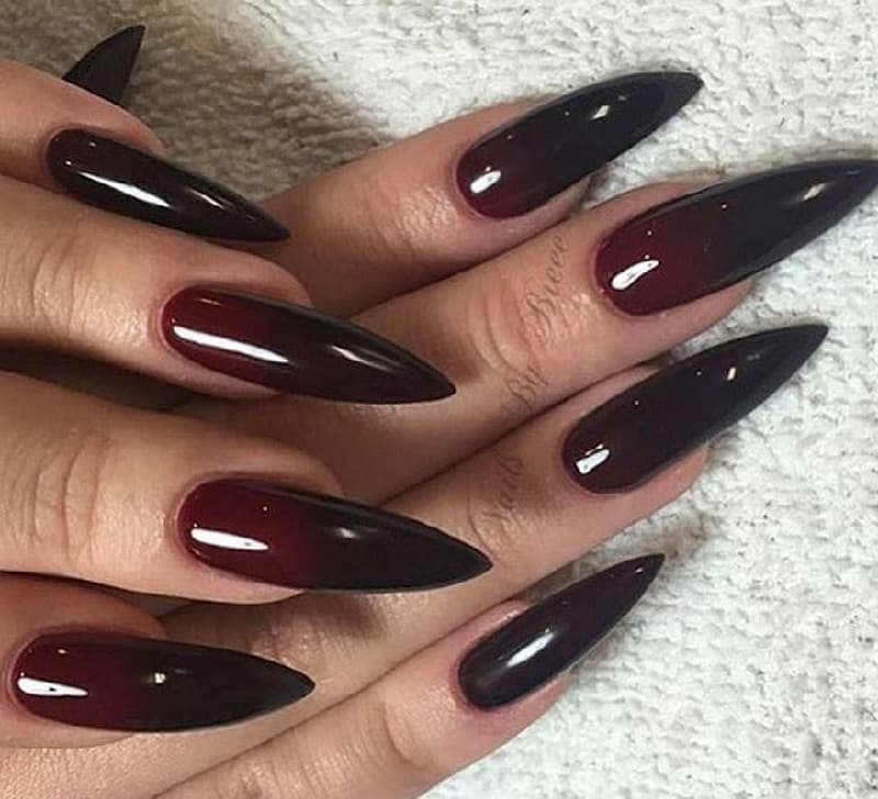 Nail móng nhọn Ombre đẹp mắt