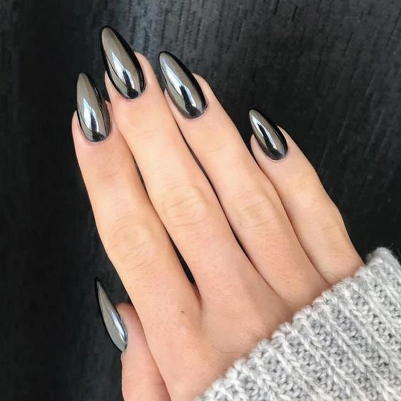 Nail móng nhọn tráng gương cuốn hút