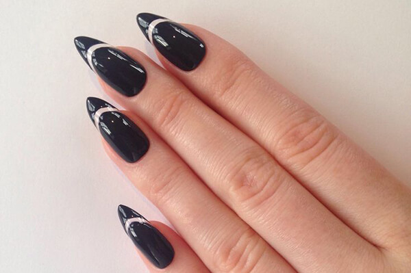nail nhọn đen đẹp